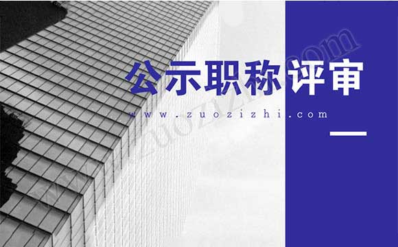 职称评审公示 公示职称评审