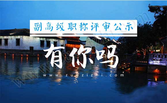 中级职称评审公示 副高级职称评审公示