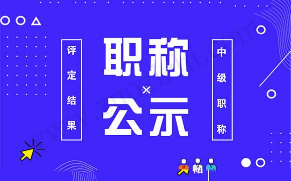 职称评定结果 中级职称评定结果