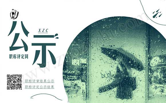 职称评定公示结果 职称申报公示结果