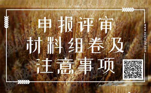 申报评审材料注意事项 申报评审材料组卷及注意事项