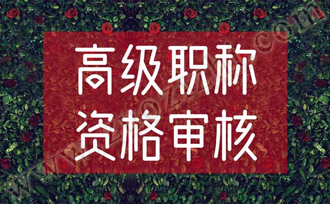 高级职称资格审核 职称资格审核