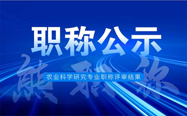 职称评审公示 职称评审结果