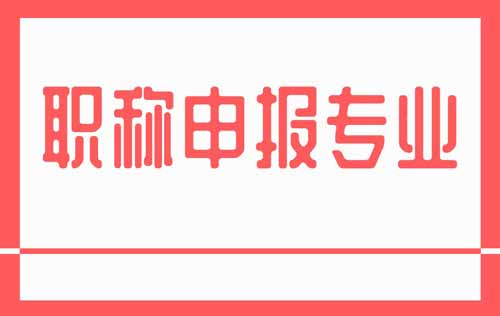 职称专业 职称申报专业