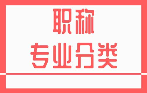 职称专业分类 职称专业分类