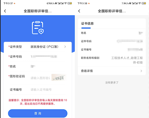 职称查询 职称网查