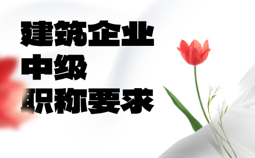 建筑企业中级职称要求 建筑企业中级职称要求