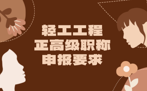 轻工工程正高级职称申报 轻工工程系列正高级职称
