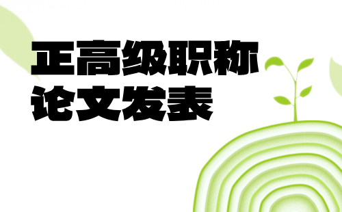 正高级职称论文发表 正高级职称论文