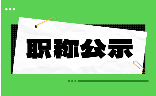 工程师职称公示 职称评审公示