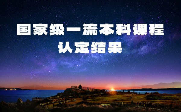 国家级一流本科课程认定结果 国家级一流本科课程认定结果